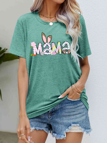 Easter MAMA Graphic Round Neck T-Shirt